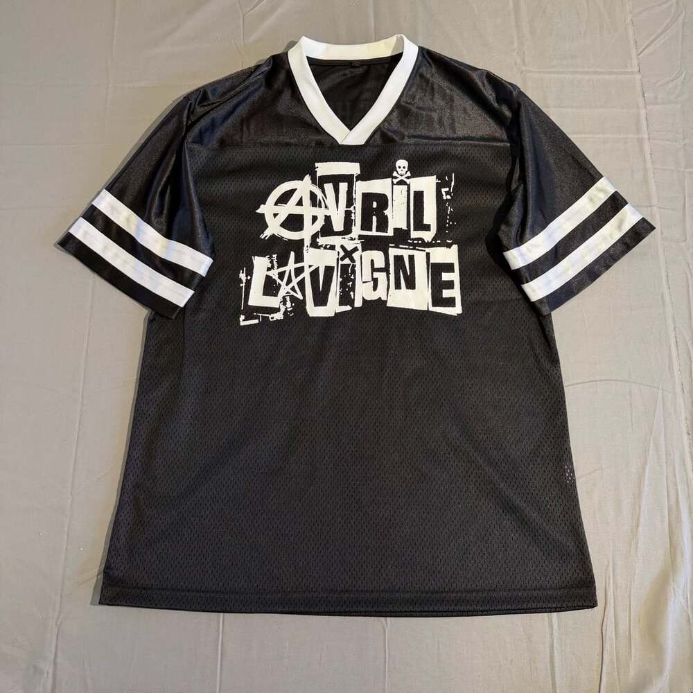 Avril Lavigne Greatest Hits Tour Jersey Medium Black Mesh